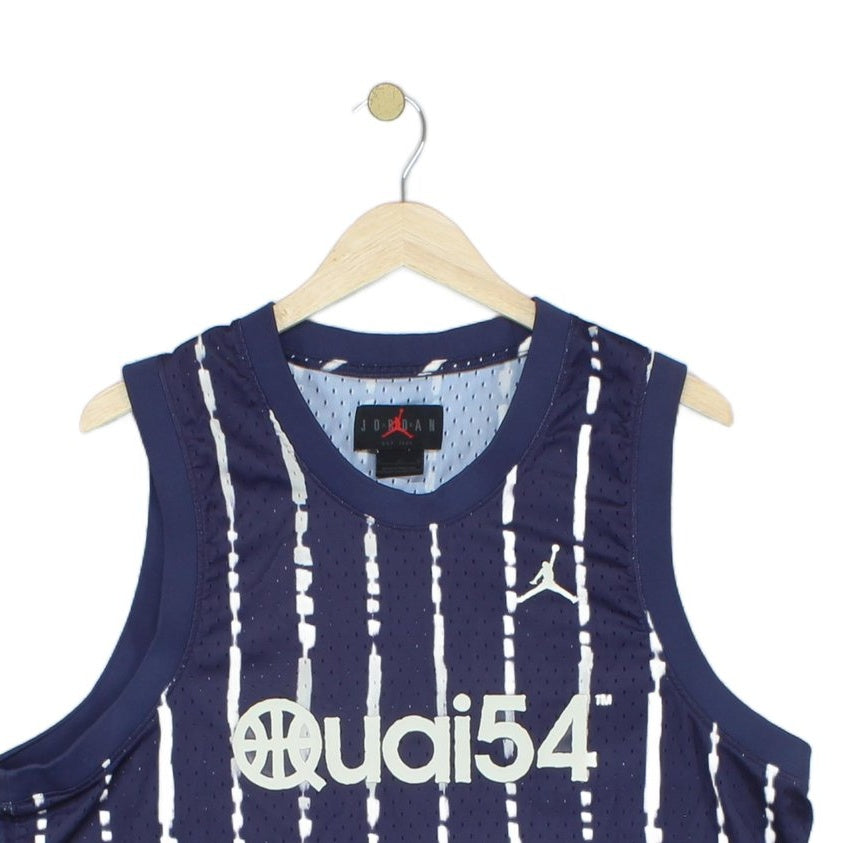 Mens Jordan Basketball Jersey Striped Athletic Sleeveless