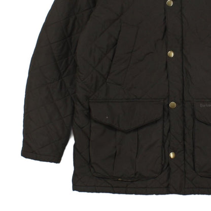 Mens Quilted Jacket Full Zip Corduroy Collar
