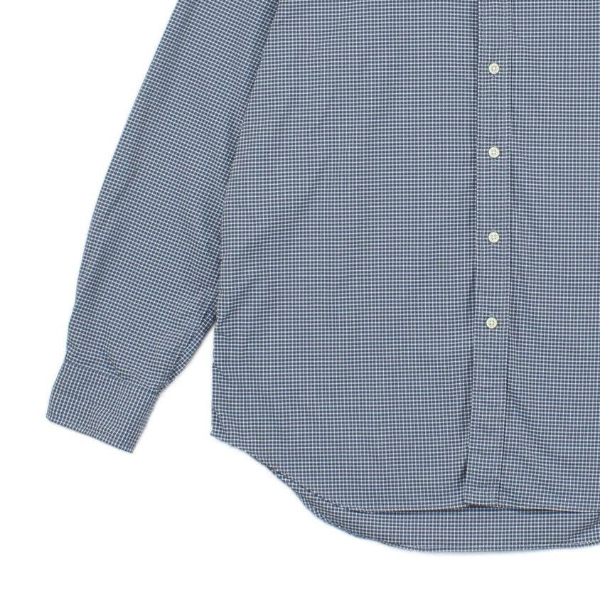Mens Check Shirt Button Down Long Sleeve Performance