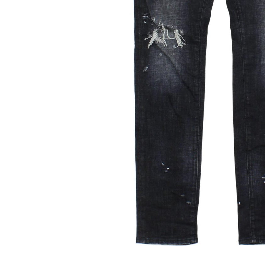 Mens Skinny Jeans Made In Italy Distressed Button Fly