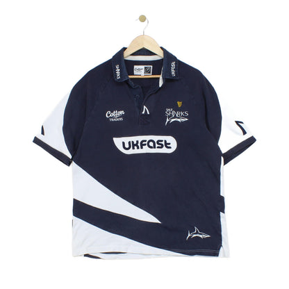 Mens Sharks 2009 Rugby Jersey Short Sleeve Cotton