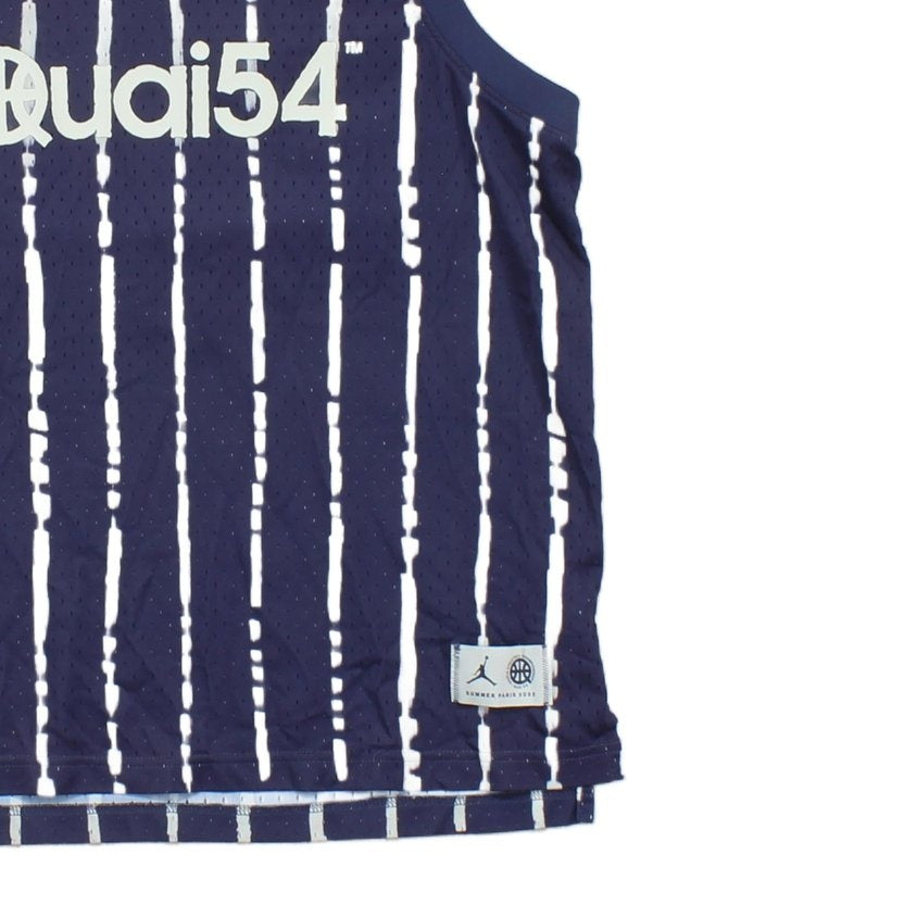 Mens Jordan Basketball Jersey Striped Athletic Sleeveless