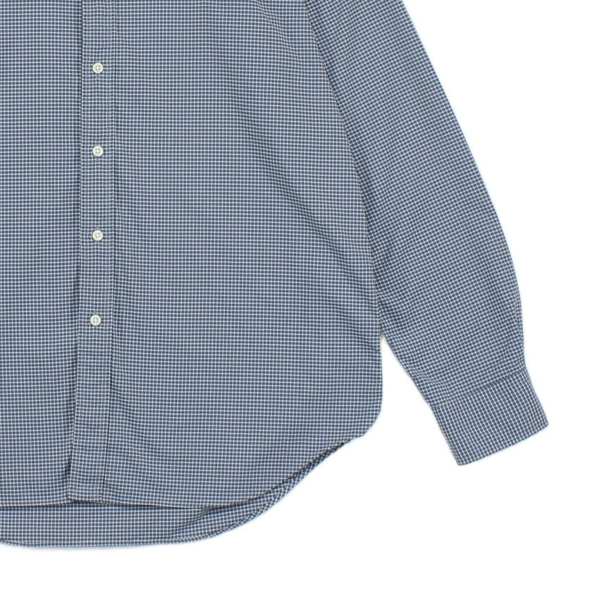 Mens Check Shirt Button Down Long Sleeve Performance