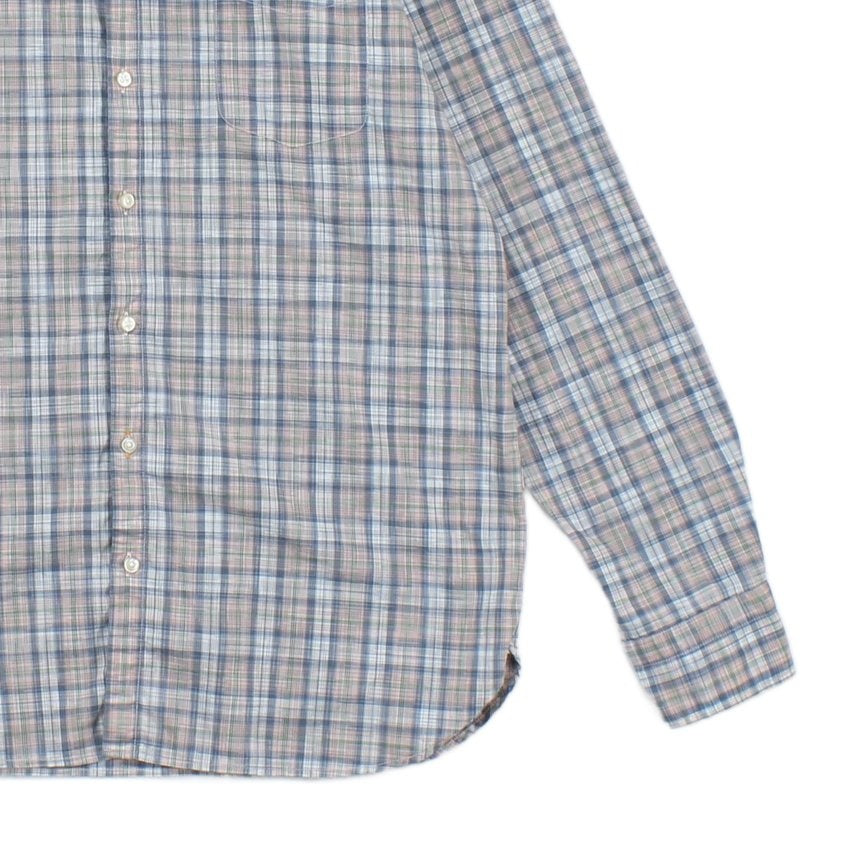 Mens Plaid Shirt Long Sleeve Slim Fit