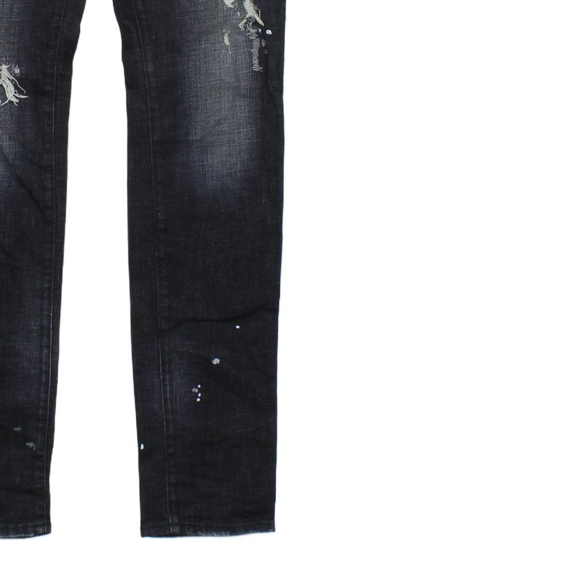 Mens Skinny Jeans Made In Italy Distressed Button Fly