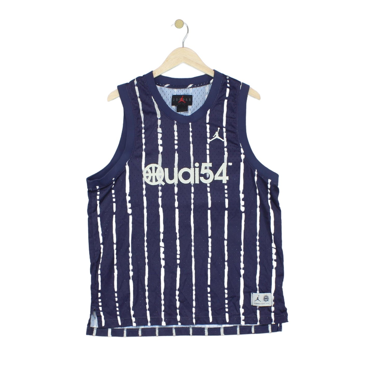 Mens Jordan Basketball Jersey Striped Athletic Sleeveless