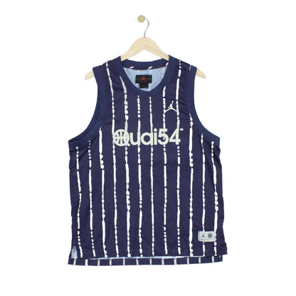 Mens Jordan Basketball Jersey Striped Athletic Sleeveless