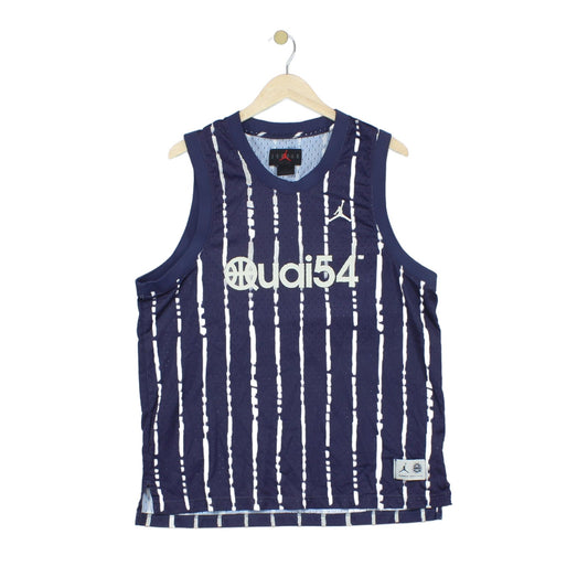 Mens Jordan Basketball Jersey Striped Athletic Sleeveless