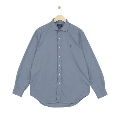 Mens Check Shirt Button Down Long Sleeve Performance