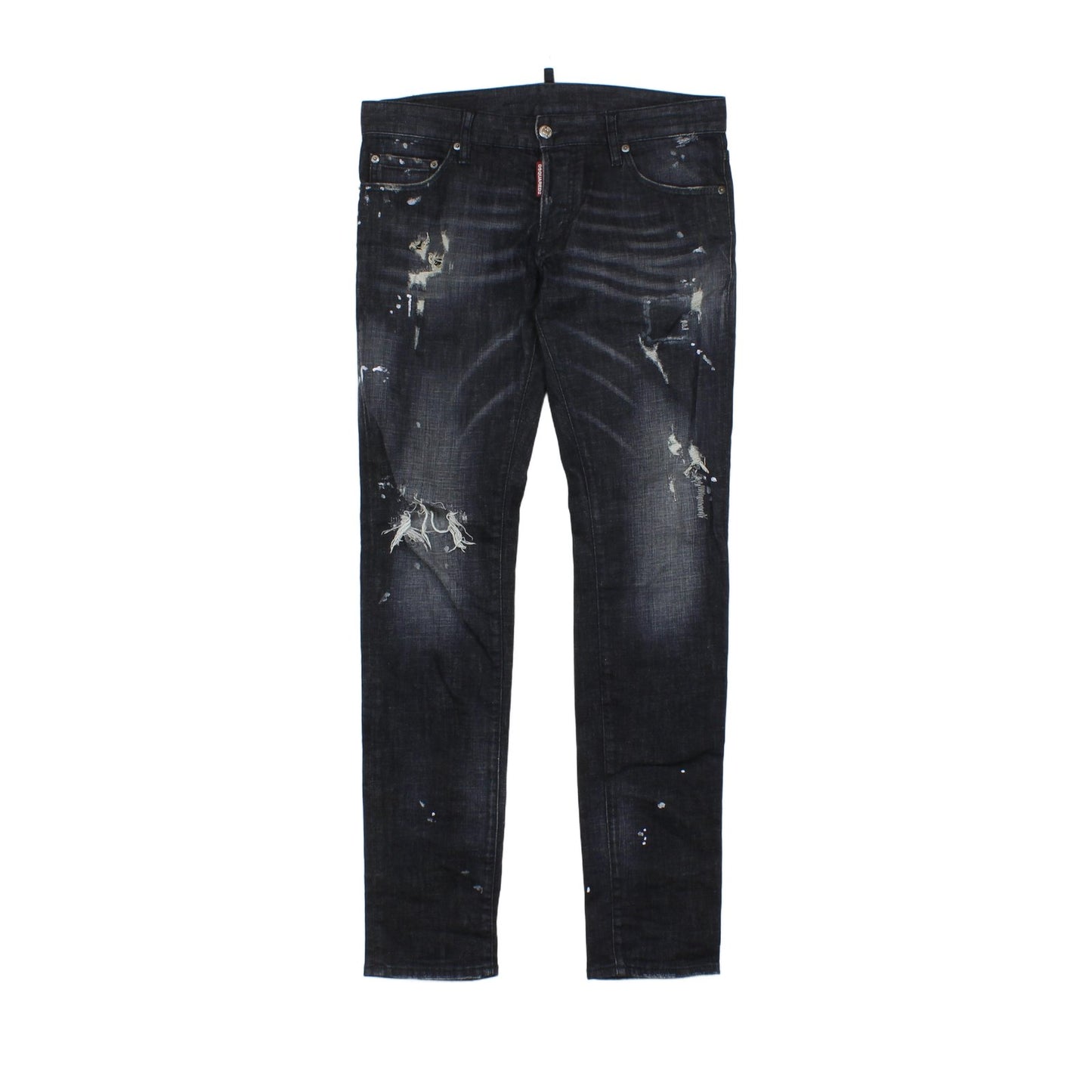 Mens Skinny Jeans Made In Italy Distressed Button Fly