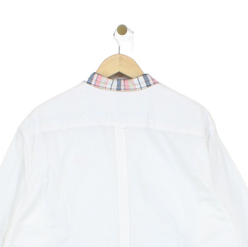 Mens Plaid Shirt Slim Fit Collar Button Up Cotton