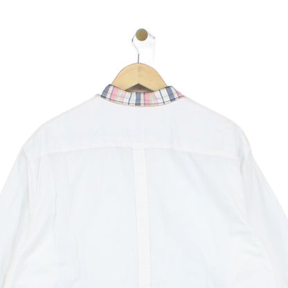 Mens Plaid Shirt Slim Fit Collar Button Up Cotton