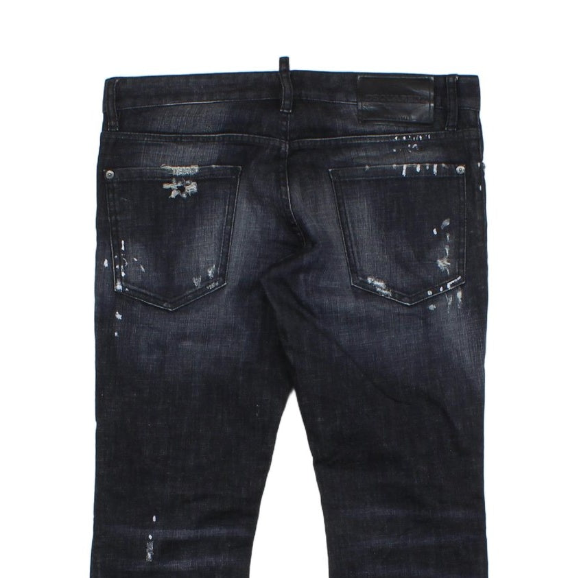 Mens Skinny Jeans Made In Italy Distressed Button Fly