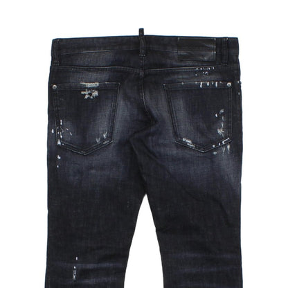 Mens Skinny Jeans Made In Italy Distressed Button Fly