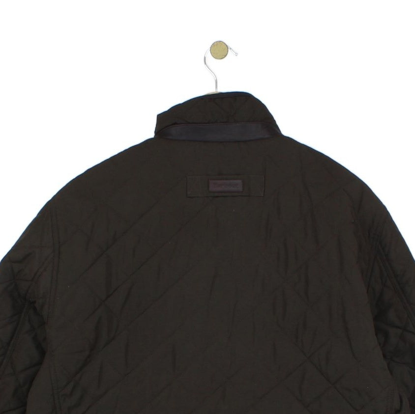 Mens Quilted Jacket Full Zip Corduroy Collar