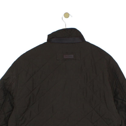 Mens Quilted Jacket Full Zip Corduroy Collar