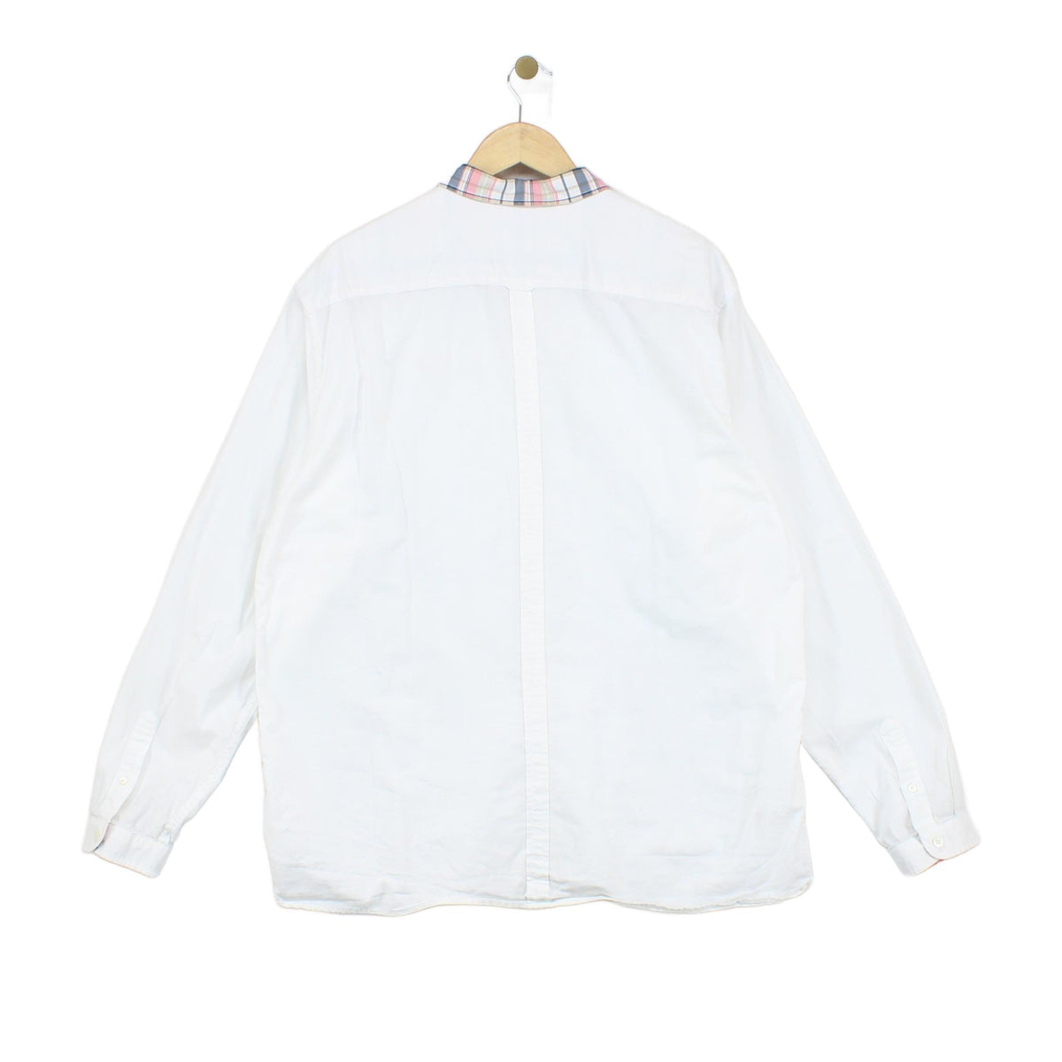 Mens Plaid Shirt Slim Fit Collar Button Up Cotton