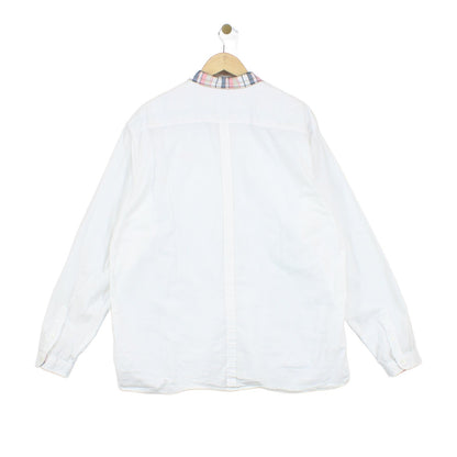 Mens Plaid Shirt Slim Fit Collar Button Up Cotton