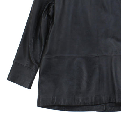 Womens Leather Overcoat Pocket
