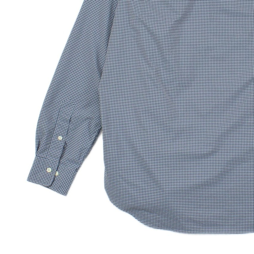 Mens Check Shirt Button Down Long Sleeve Performance