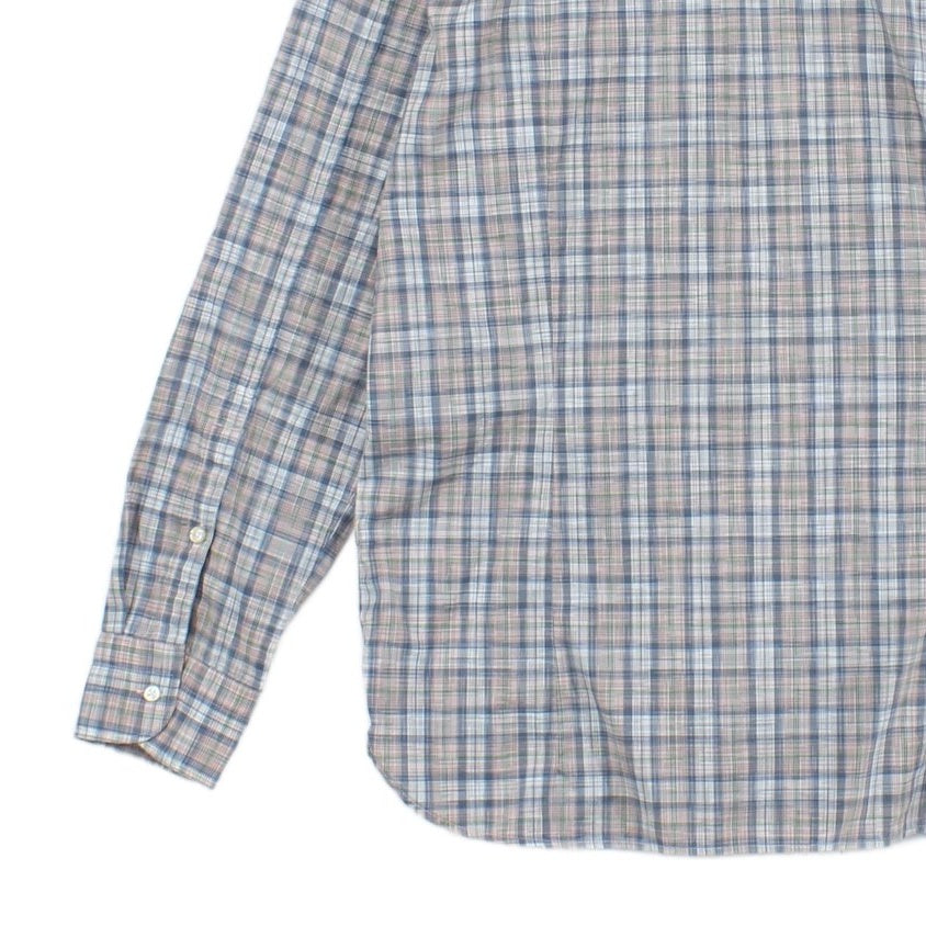 Mens Plaid Shirt Long Sleeve Slim Fit