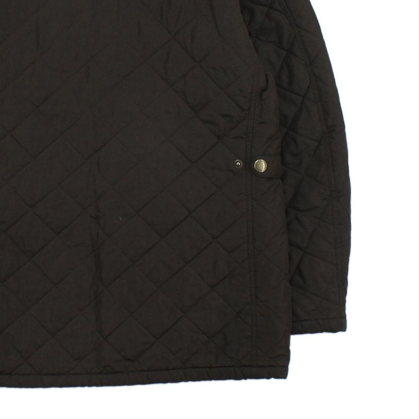 Mens Quilted Jacket Full Zip Corduroy Collar