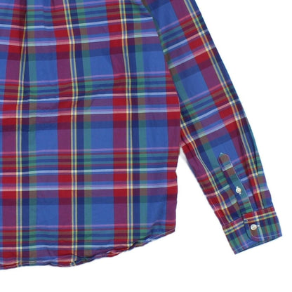 Boys Plaid Shirt Stretch Button Down Long Sleeve