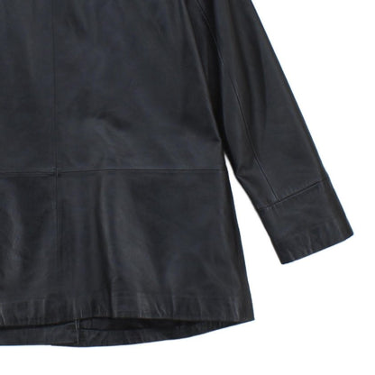 Womens Leather Overcoat Pocket