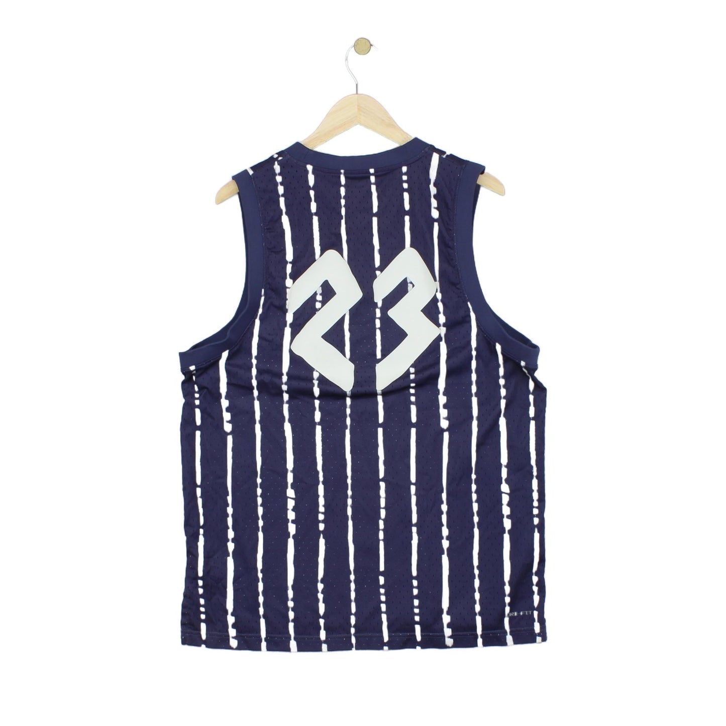 Mens Jordan Basketball Jersey Striped Athletic Sleeveless