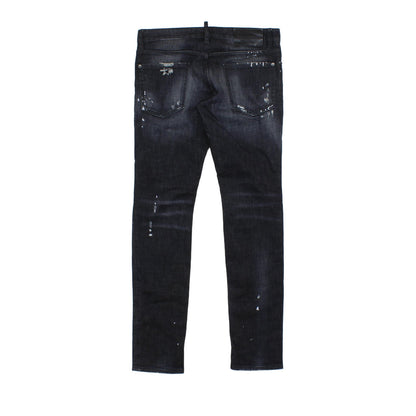 Mens Skinny Jeans Made In Italy Distressed Button Fly