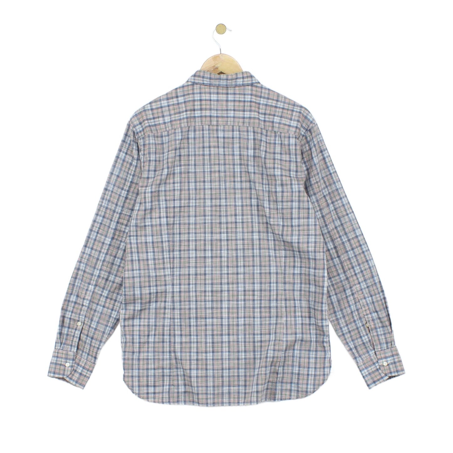 Mens Plaid Shirt Long Sleeve Slim Fit