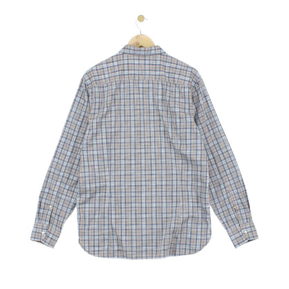 Mens Plaid Shirt Long Sleeve Slim Fit