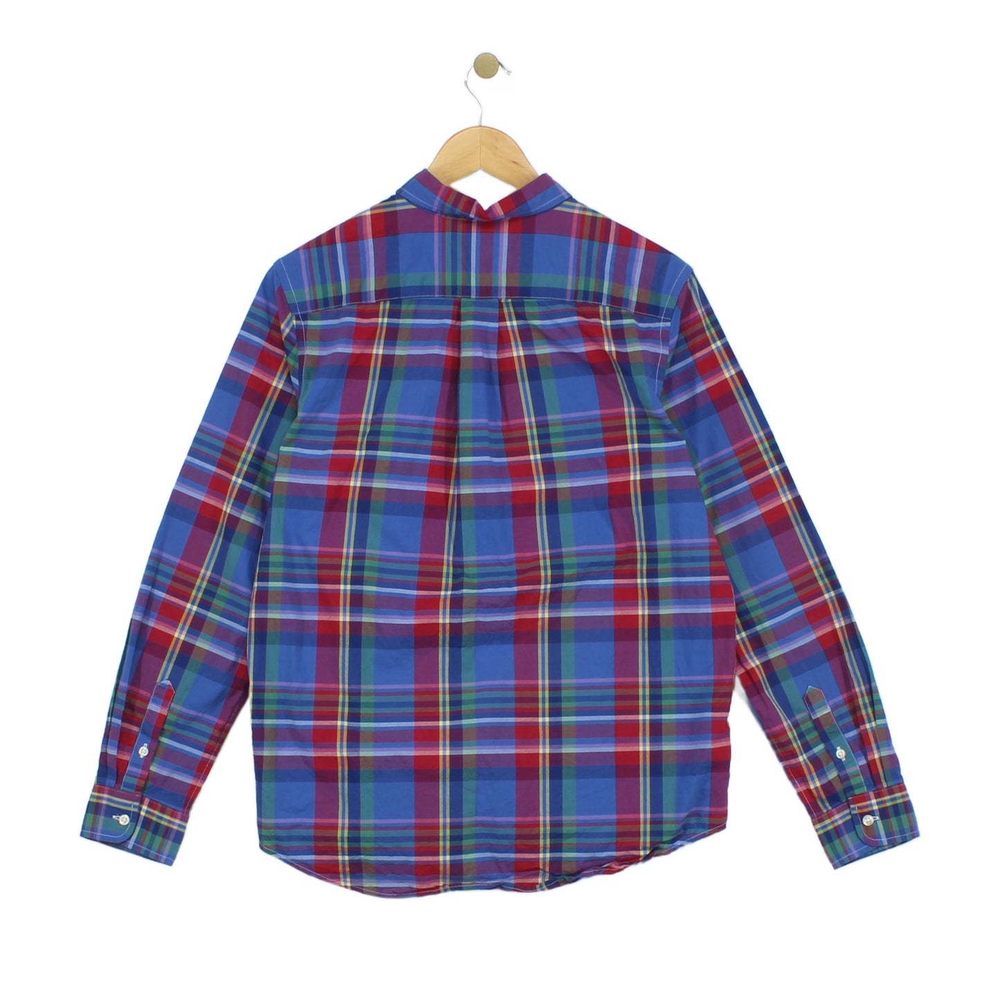 Boys Plaid Shirt Stretch Button Down Long Sleeve