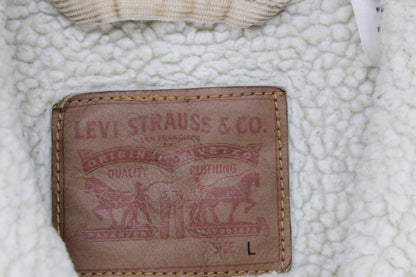 Mens Sherpa Denim Jacket Snap Lining Trucker