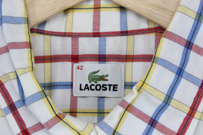 Mens Plaid Shirt  Short Sleeve Button Up