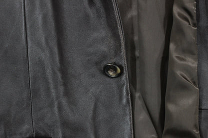 Mens Leather Jacket Blazer Long Sleeve