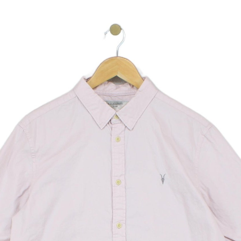 Mens Shirt Short Sleeve Button Up Collared