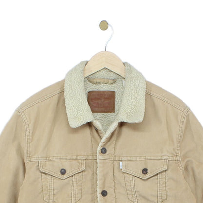 Mens Sherpa Denim Jacket Snap Lining Trucker