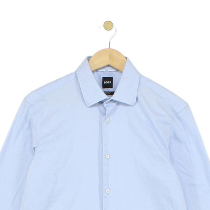 Mens Check Shirt Stretch Formal Button Up