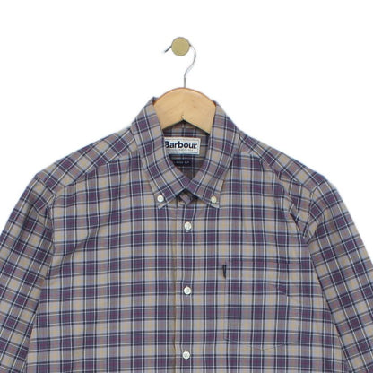 Mens Check Shirt Tailored Button Down