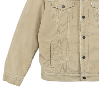 Mens Sherpa Denim Jacket Snap Lining Trucker
