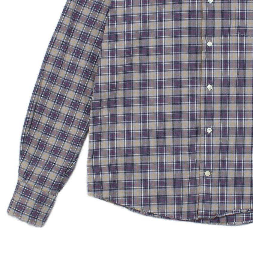 Mens Check Shirt Tailored Button Down