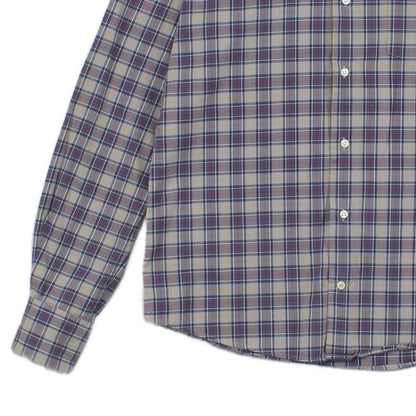 Mens Check Shirt Tailored Button Down