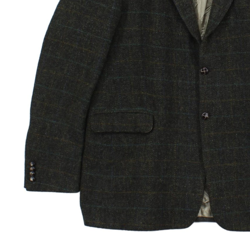 Mens Harris Tweed Blazer Long Classic Formal Check