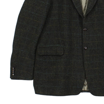 Mens Harris Tweed Blazer Long Classic Formal Check