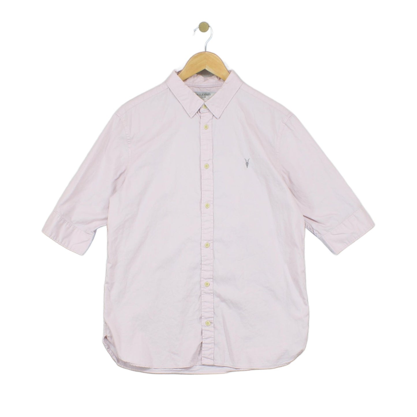 Mens Shirt Short Sleeve Button Up Collared