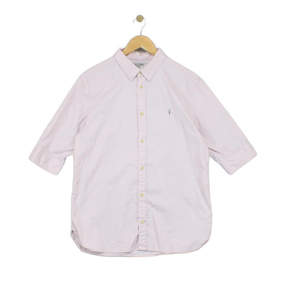 Mens Shirt Short Sleeve Button Up Collared