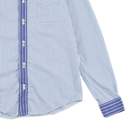 Mens Striped Shirt Slim Fit Long Sleeve Button Up
