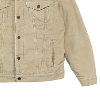 Mens Sherpa Denim Jacket Snap Lining Trucker