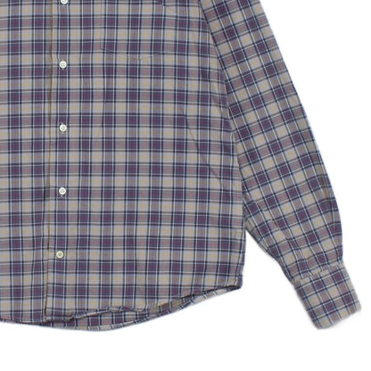 Mens Check Shirt Tailored Button Down